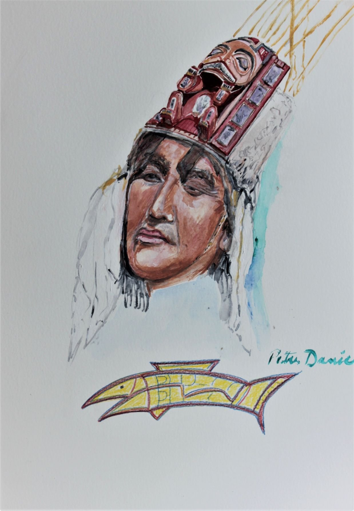 First Nations Haida Watercolour 16x22 $2495
