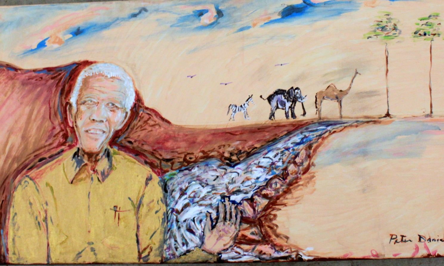Nelson Mandela Acrylic on Canvas 24x36 $2895